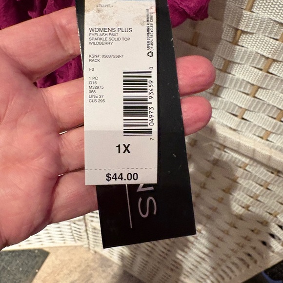 Notations Fuchsia Ruffled Blouse - Picture 5 of 8